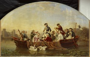 Boat Trip in Rheinsberg by Theobald Reinhold von Oer